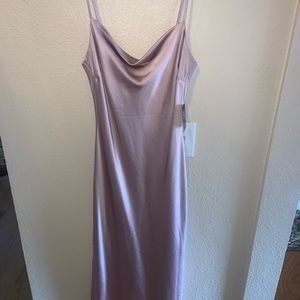 Express light pink slip dress